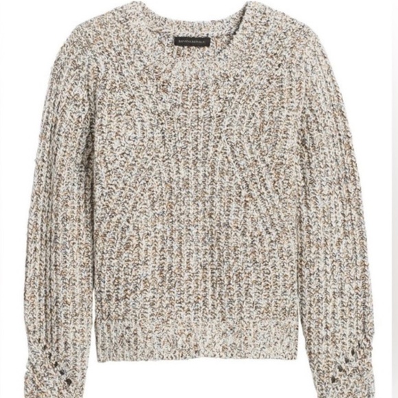 Banana Republic Chunky Pointelle Cropped Sweater - Picture 2 of 6